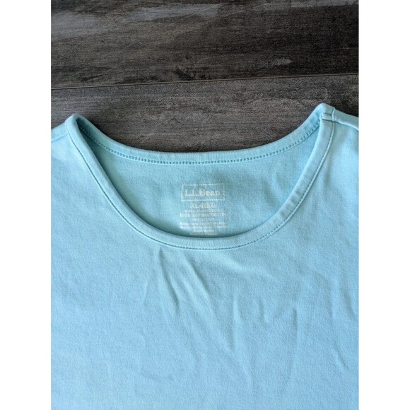 2X L.L.Bean Women's Pima Cotton Crewneck T-Shirts Pink & Green Size XL 207242 - Picture 8 of 11